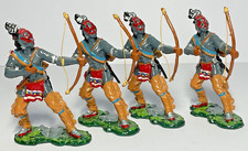 Four x Native American Indian Warriors With Bow And Arrows, Metal soldiers 6