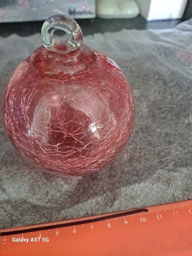 11cm high cracked glass effect
