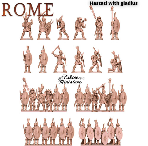 Ancient roman hastati - hastati, w/