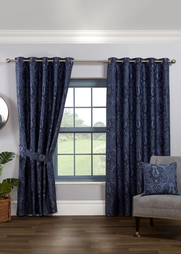 Eyelet curtains tegola damask - eyelet,