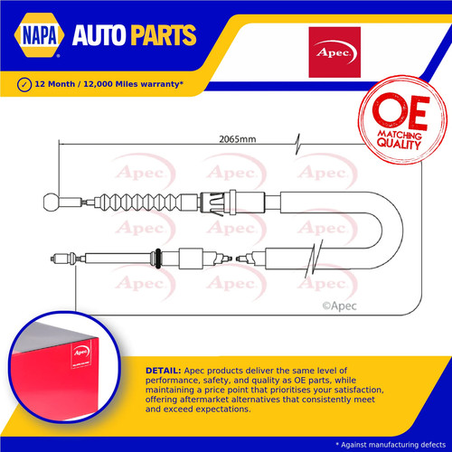 Handbrake cable fits - fits, mini