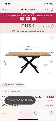 Seater dining extending - 4-8,