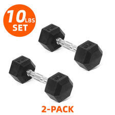 Rubber Encased Hex Dumbbell