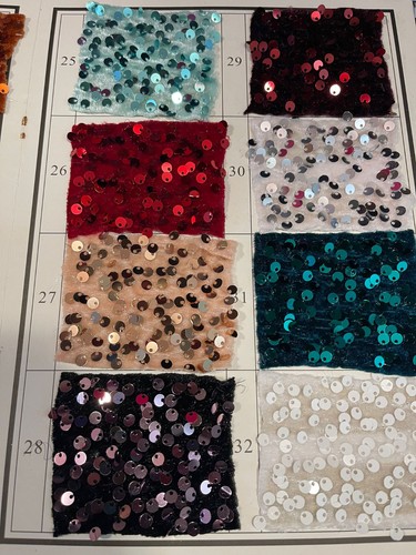 Sequin velvet velour material - velour,