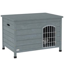 Wooden Dog House with Removable Bottom Openable Top Pet Shelter for Small Dog