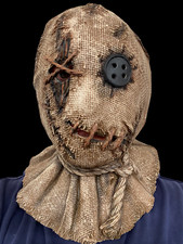 Scarecrow Mask Latex Burlap Sack Halloween Full Head Collector Horror Mask 