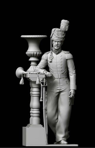 Napoleonic trumpeter 54mm - in,