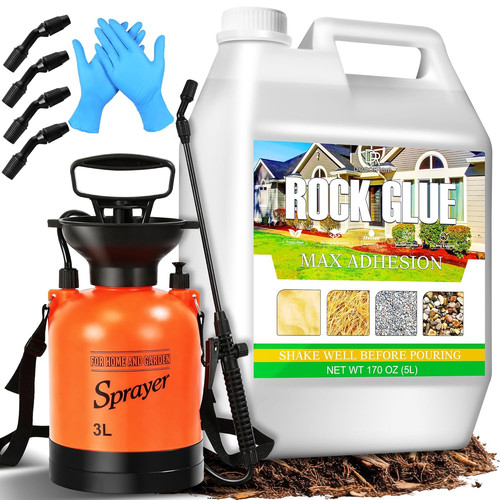 Landscaping mulch glue with - mulch,