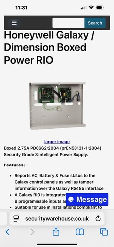 Honeywell galaxy smart rio - honeywell,