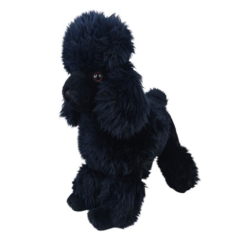 Plush black poodle stuffed - black,