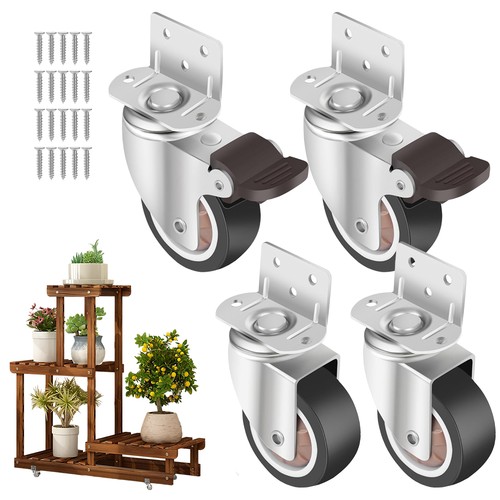 Heavy duty castors with 2 - with,