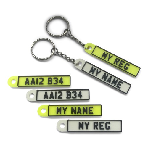 Personalised car reg - reg, keyring