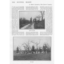 FOX HUNTING Scenes in the Quorn Country - Antique Print 1900