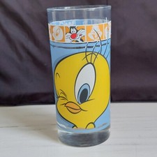 Warner Brothers Tweety Bird Drinking Glass Looney Tunes Tweety Pie 1999 Highball