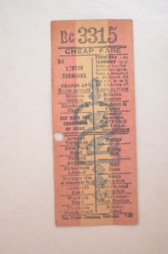 Tram ticket croydon corp lcc - ticket,