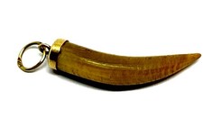 Antique Victorian Genuine Tiger? Claw Gold Mount Pendant