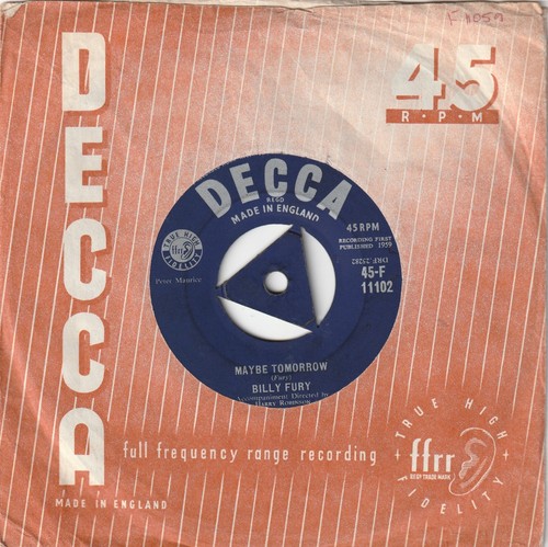 Billy fury maybe - fury,