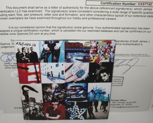 Bono signed achtung baby - bono,