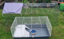 Rabbit Guinea Pig Chicken Duck Enclosure/Run And Ferplast Medium cage
