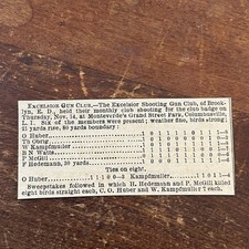 Nov 1878 Excelsior Gun Club