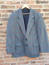 Daks wool blazer sporting jacket check tweed size 44 Vintage Houndstooth 