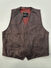 Vintage leather waistcoat 44"