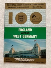 ENGLAND V WEST GERMANY 1975 WEMBLEY MATCH DAY PROGRAMME 100th INTERNATIONAL