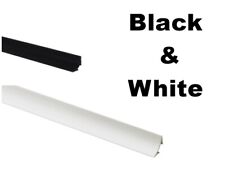 PVC Scotia Trim 1m Black, White Durable Moulding – 12.5mm 25mm 50mm Edge Strip
