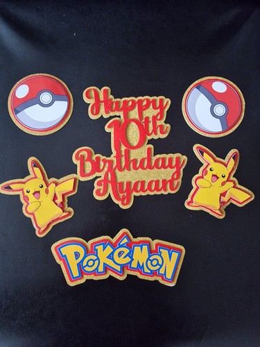 Personalised pokemon cake - pokemon,