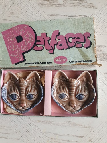 Vintage wade pet faces - faces, siamese