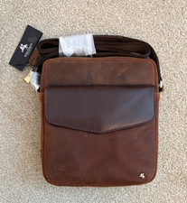 VISCONTI Mens Leather Satchel