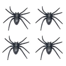 4 Pcs Plastic Fake Spider