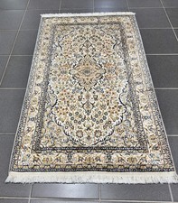 Silk rug hand knotted cashmere