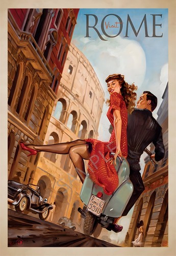 Visit rome girl scooter - visit,