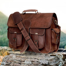 Bag leather laptop - leather, vintage