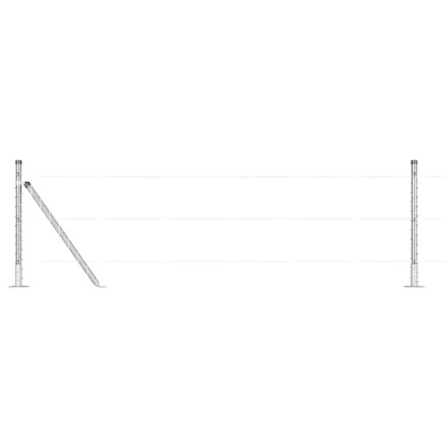 Fence post with concrete base - concrete,