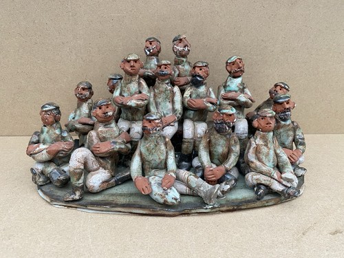 Large ceramic rugby team - ceramic,