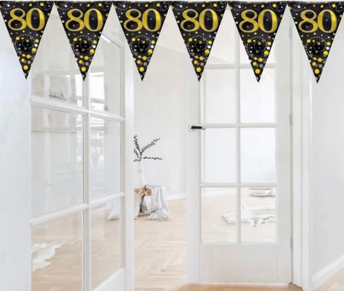 80th birthday black - , gold