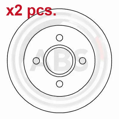 Pcs rear brake - rear,