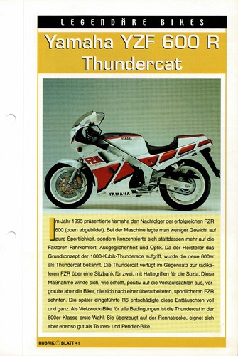 Yamaha yzf 600 thundercat - 600, r