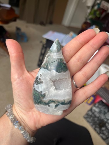 Moss agate freeform