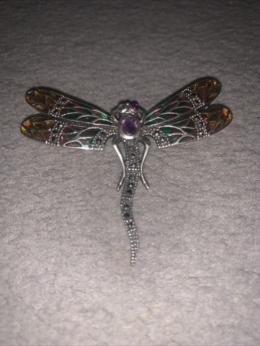Sterling silver ruby marcasite - ruby,