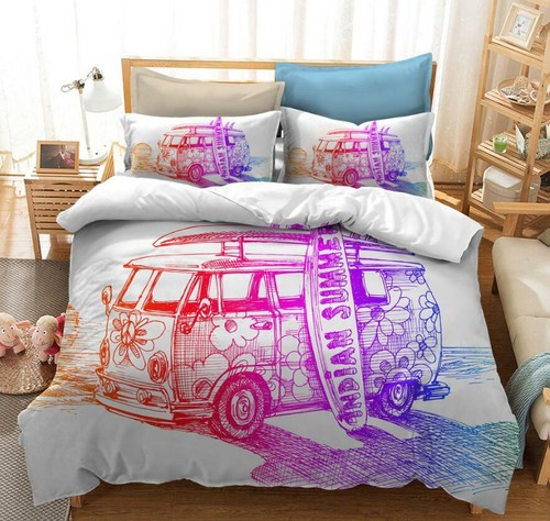 Painted purple bus - 3d,