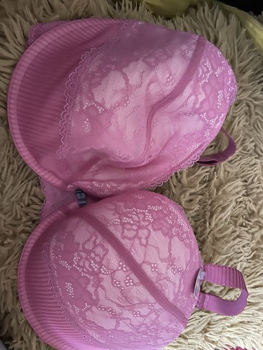 Lacey pink padded bra - m&s,
