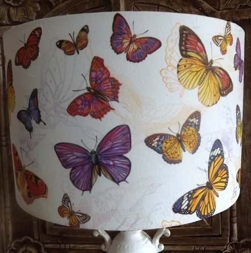 Butterfly lampshade shabby - butterfly,