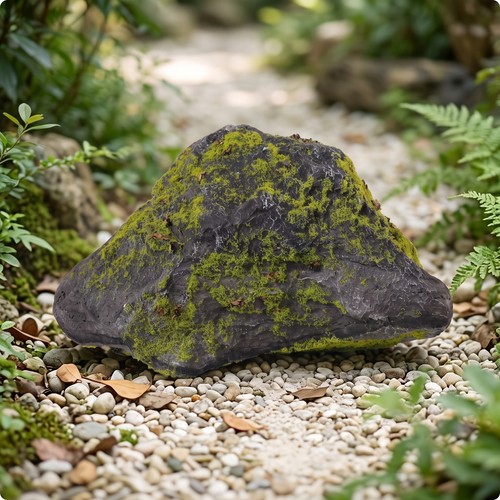 Faux rock with - with, lichen