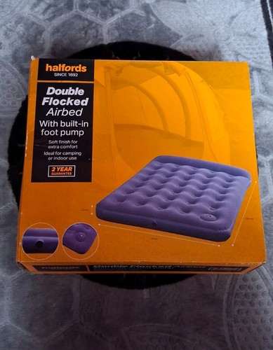 Halfords double flocked airbed - halfords,