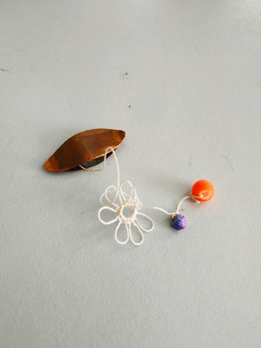 Vintage antique copper tatting - vintage,