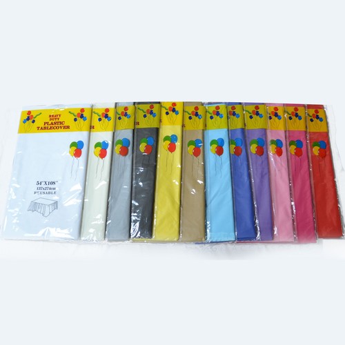 Plastic round tablecloth - plastic,