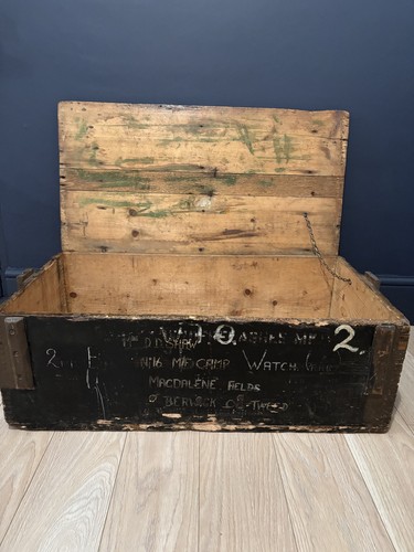 Military wooden trunk - military,